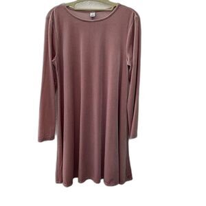 Blush pink velvet dress